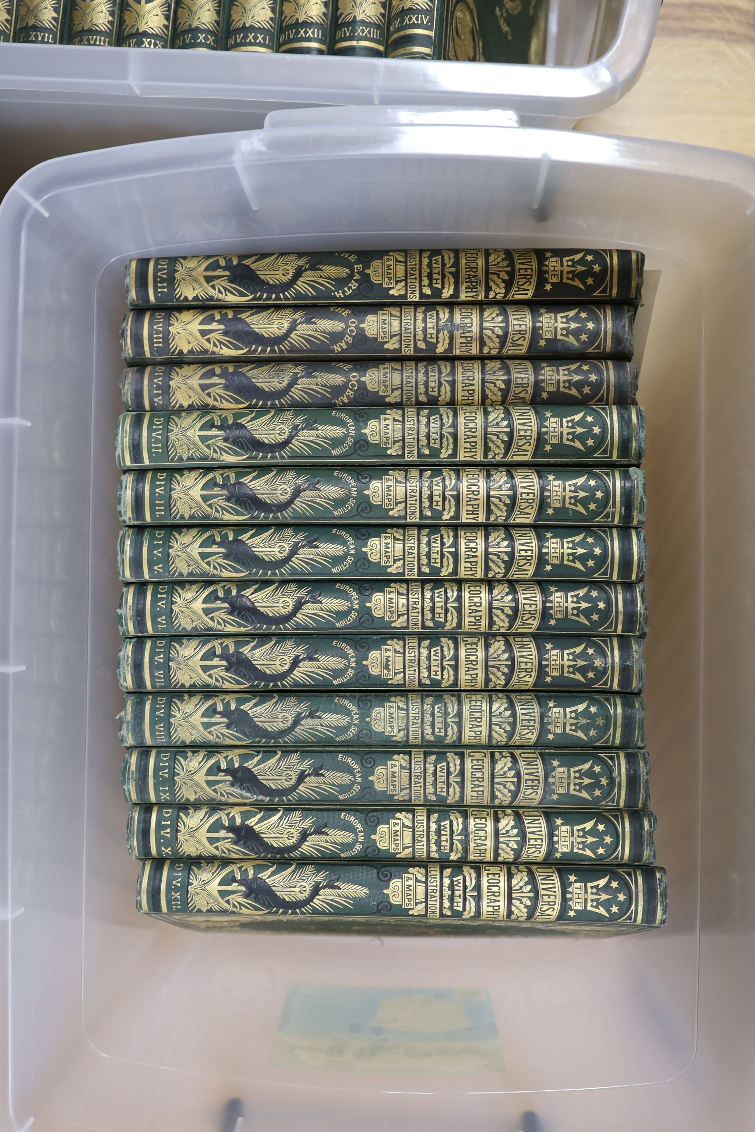 Universal Geography, 37 volumes. As labelled (with maps and illustrations)